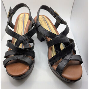 BOC Leather Strappy Sandals | Women’s Size 8 | Black Comfort Heels